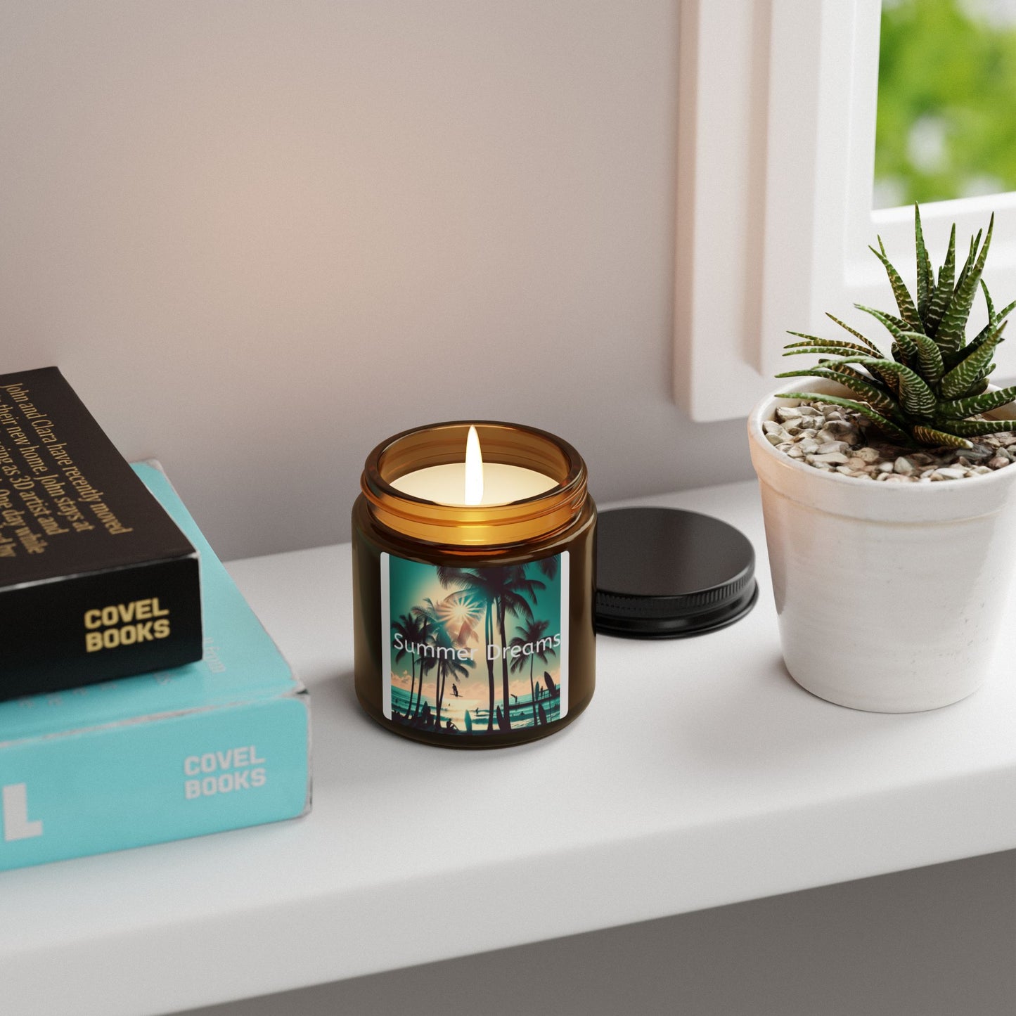 Summer Dreams Scented Soy Candle - Amber Jar (Multi-Size) - ArtElement