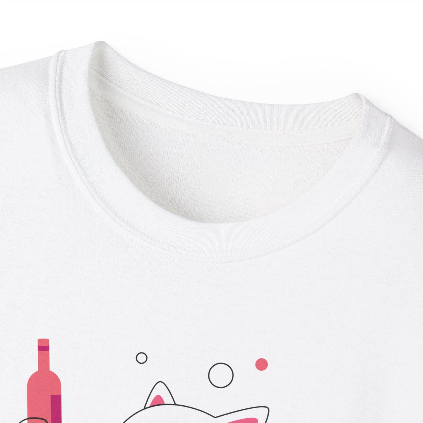 This playful cat in wine glass Unisex Ultra Cotton Tee