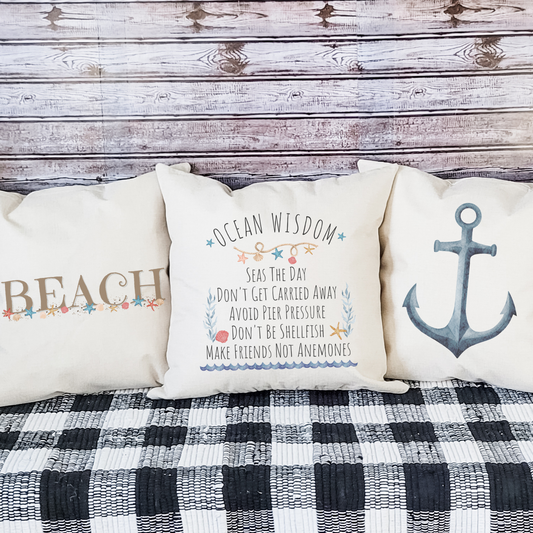 Ocean Wisdom Pillow Cover