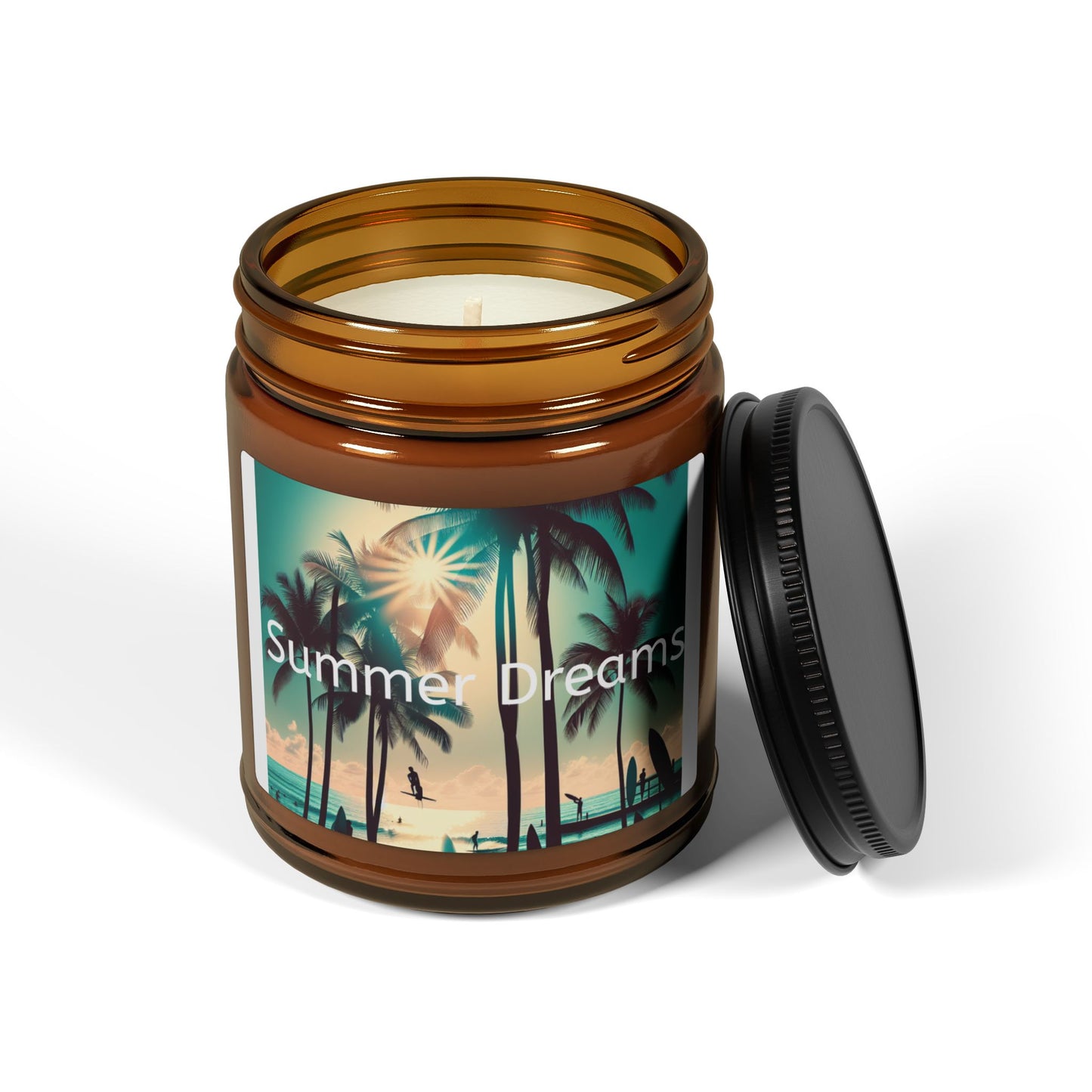 Summer Dreams Scented Soy Candle - Amber Jar (Multi-Size) - ArtElement