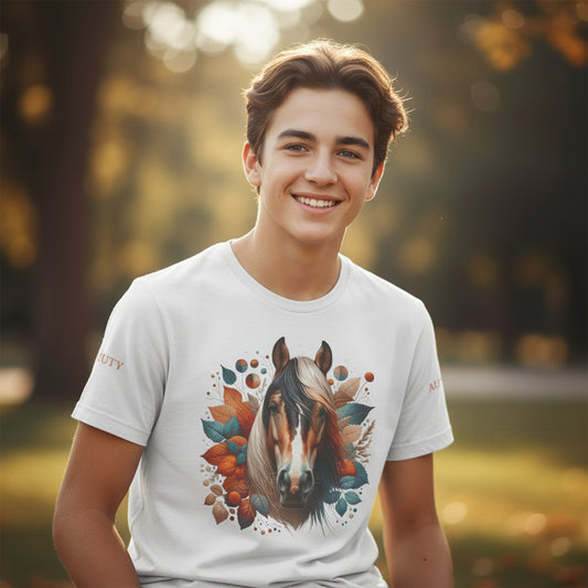 Horse Tee with Fall Autumn Colors