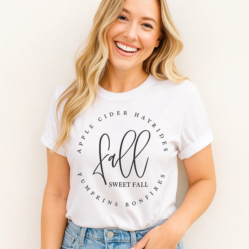 Fall Sweet Fall T-Shirt, Fall Apparel, Autumn Tee