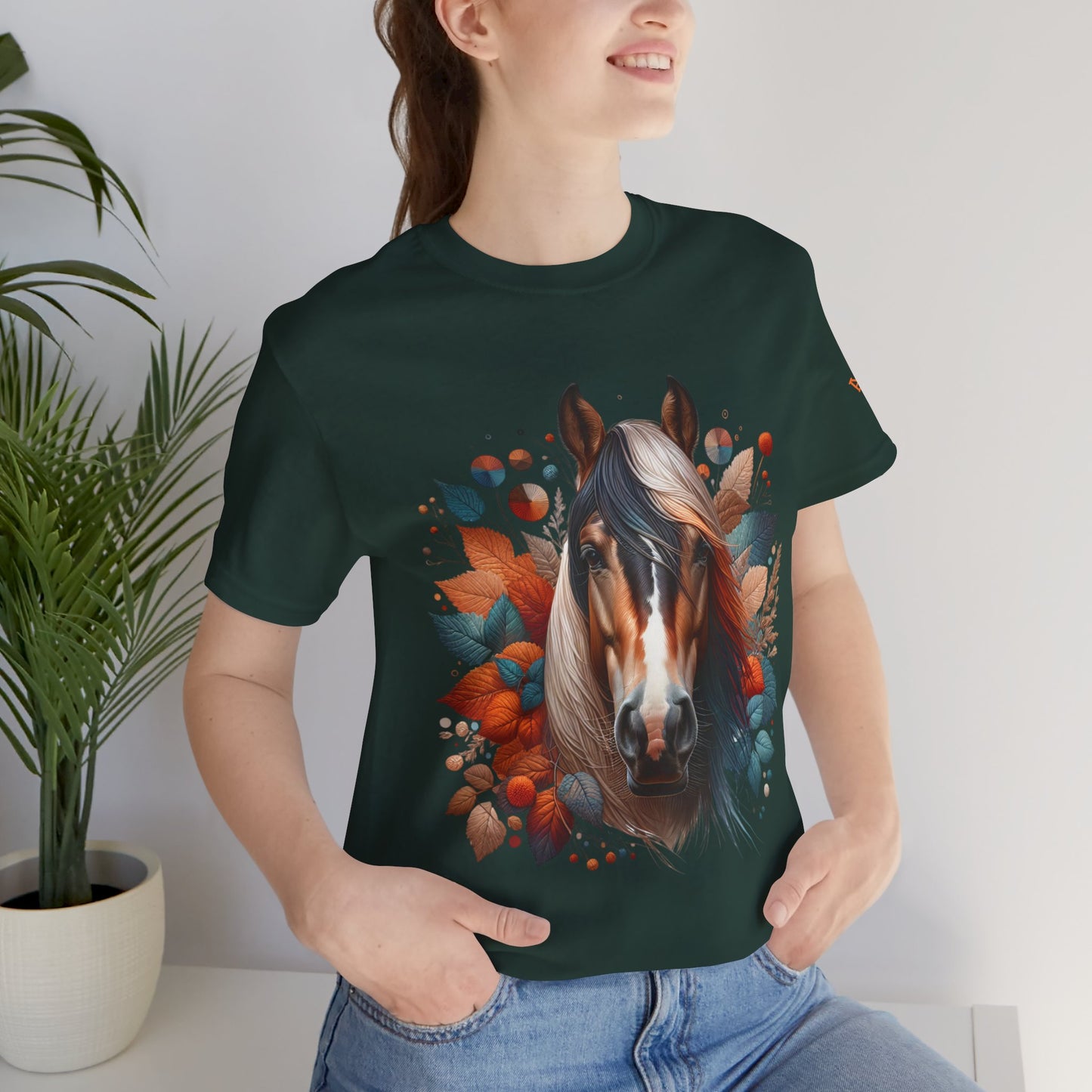 Horse Tee with Fall Autumn Colors