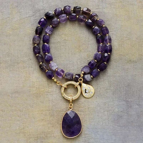 Amethyst Crystal Pendant Necklaces - ArtElement