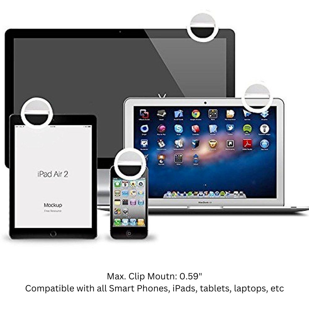 Portable Selfie Ring Light Clip-On | LED Phone Light for Streaming & Photography - ArtElement