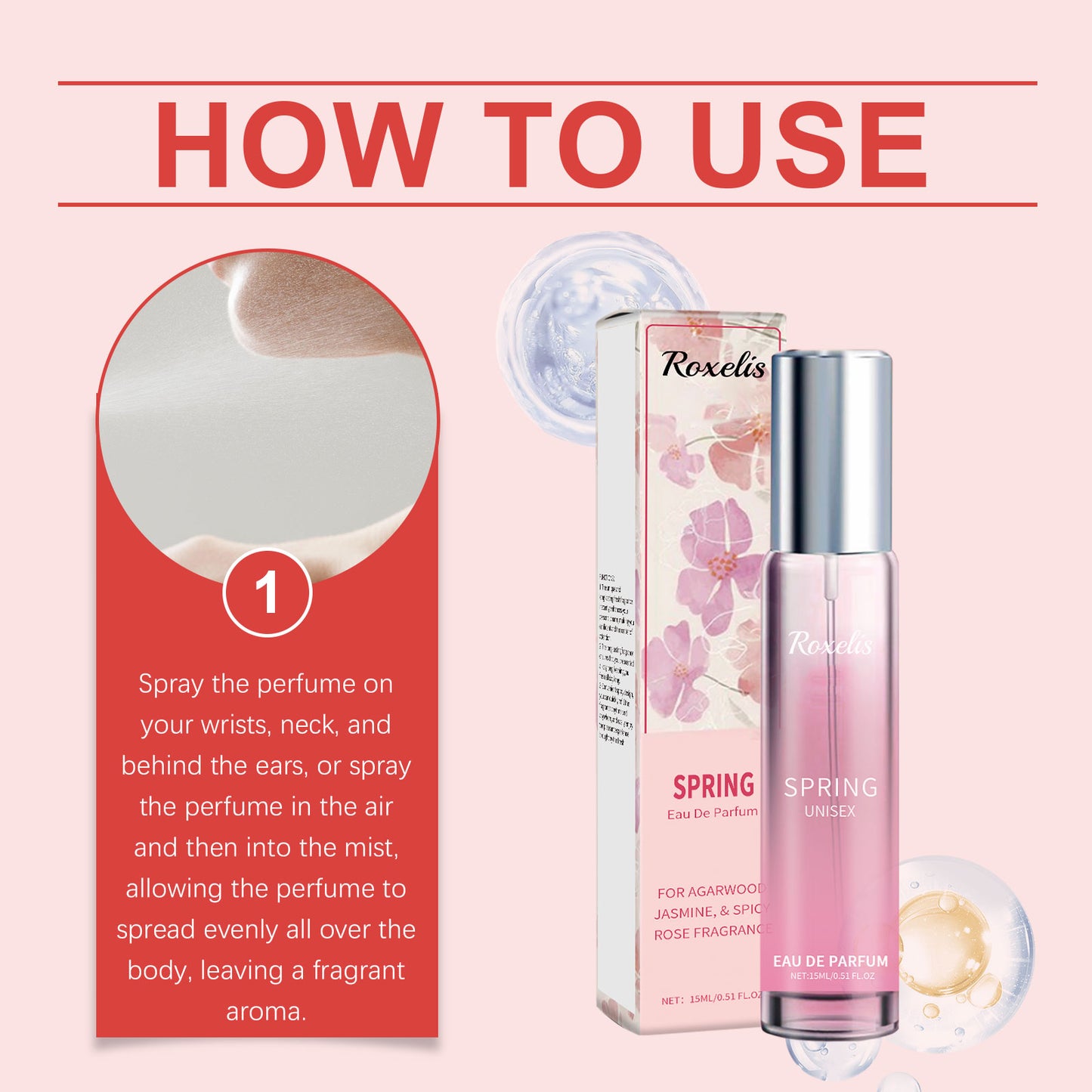 Spring Perfume Spicy Rose Fresh Natural Light Fragrance Portable Fragrance Exudes Personal Charm Perfume - ArtElement