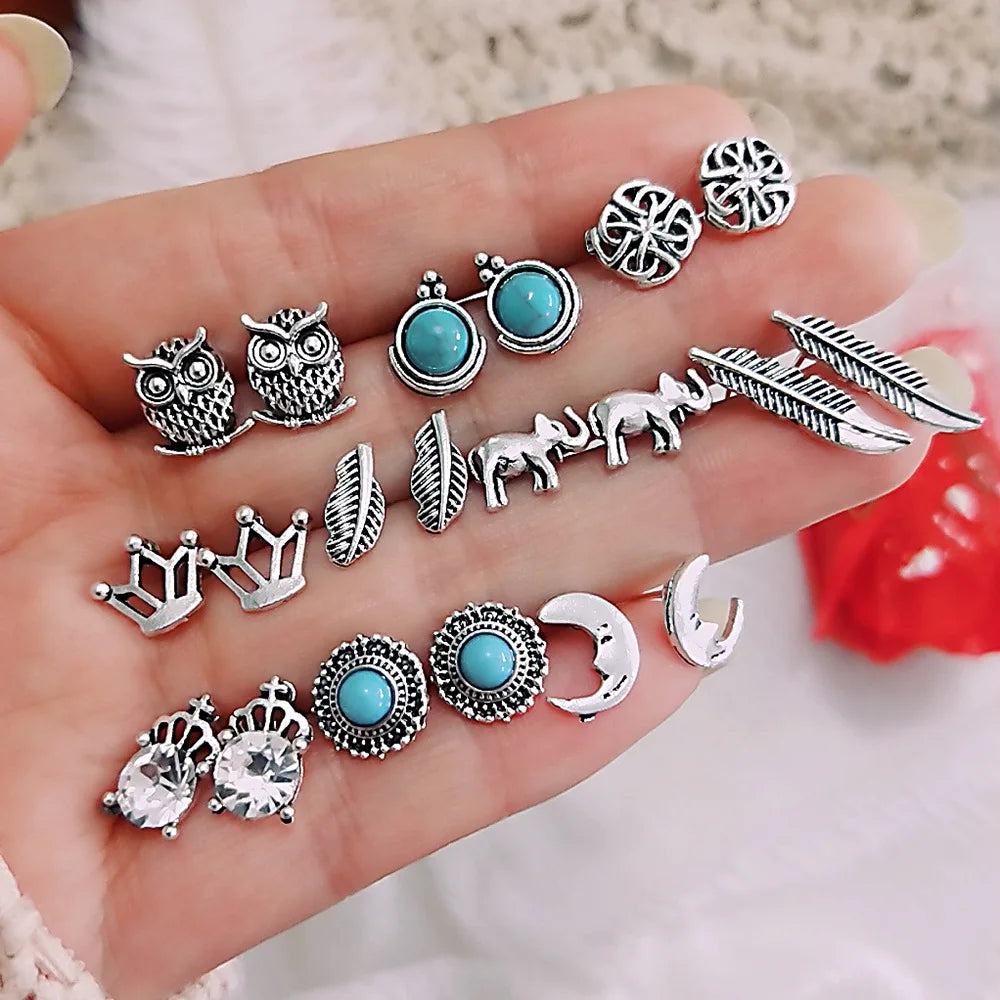 Bohemia Muschel Seestern baumelnde Ohrring-Set für Damen Sommer Strand Perle Muschel Tropfen Geometrische Ohrringe Mädchen Mode Schmuck