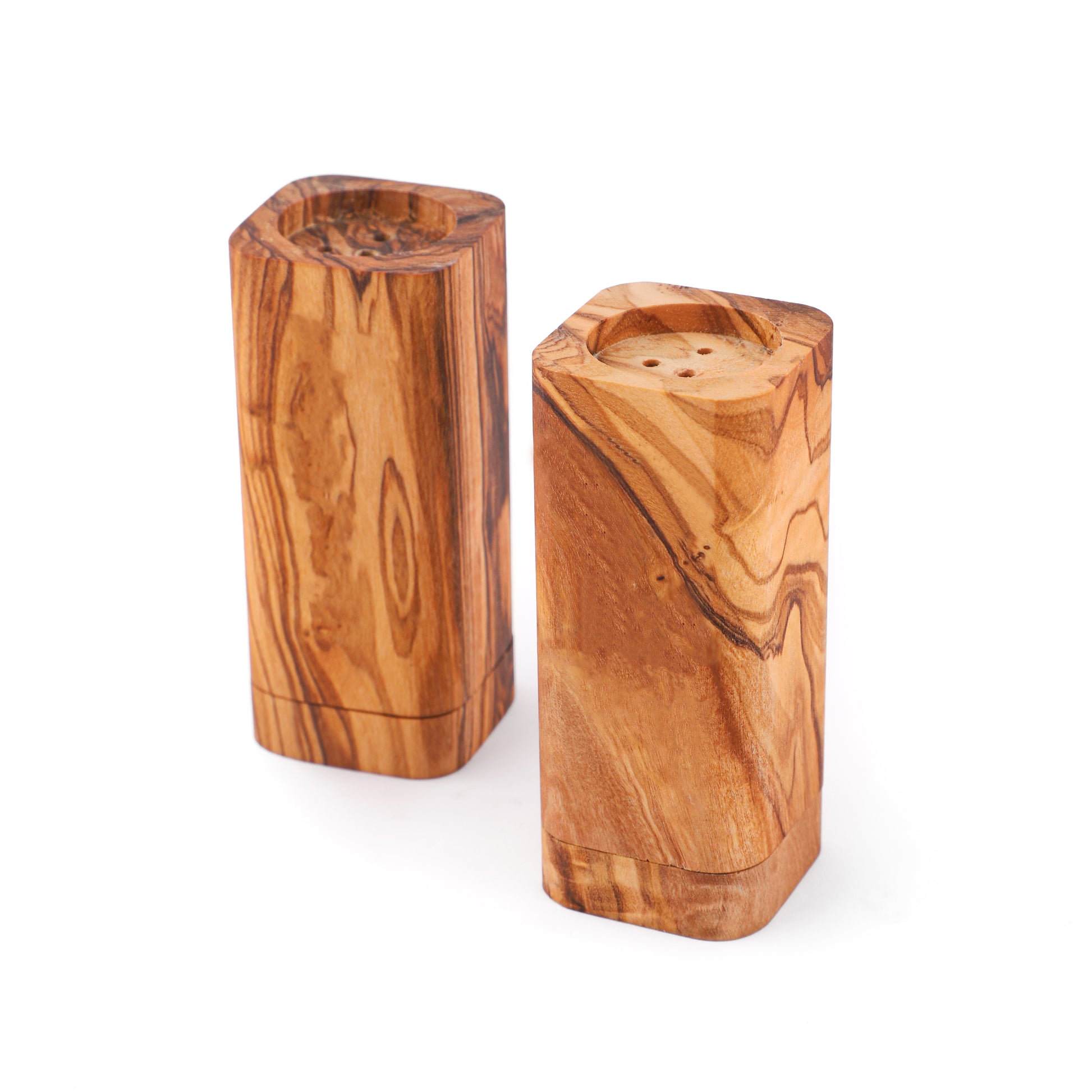 Rustic Olive Wood Salt & Pepper Shakers for a Cozy Dining Table - ArtElement