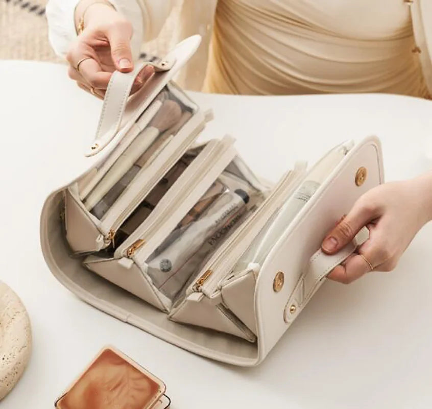 Detachable Cosmetic Bag Portable Large Capacity 4 in 1 Makeup Bags - ArtElement