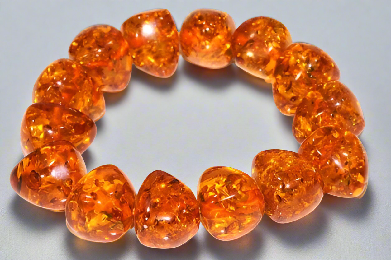 Glowing Baltic Style Amber Bracelet