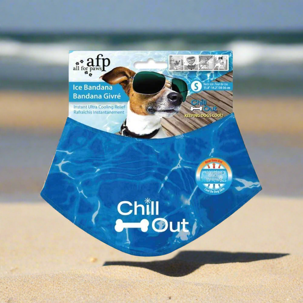 S - Dog Cooling Bandana Ice Neck Collar AFP Chill Out Pet Cool Scarf