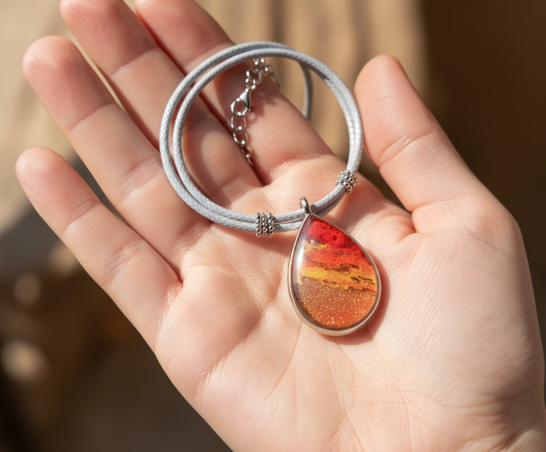 Autumn spice resin necklaces
