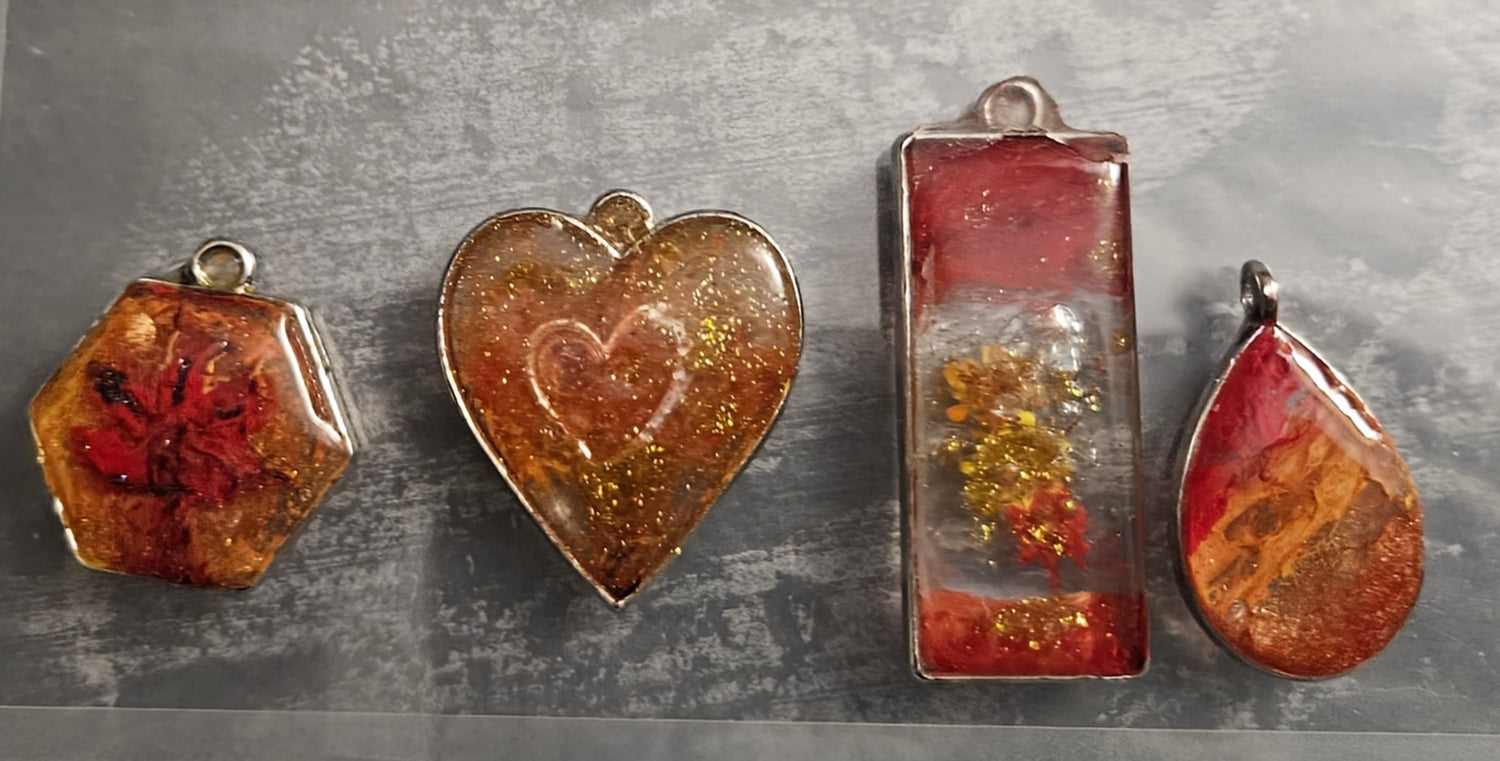 Colorful Autumn Resin necklaces