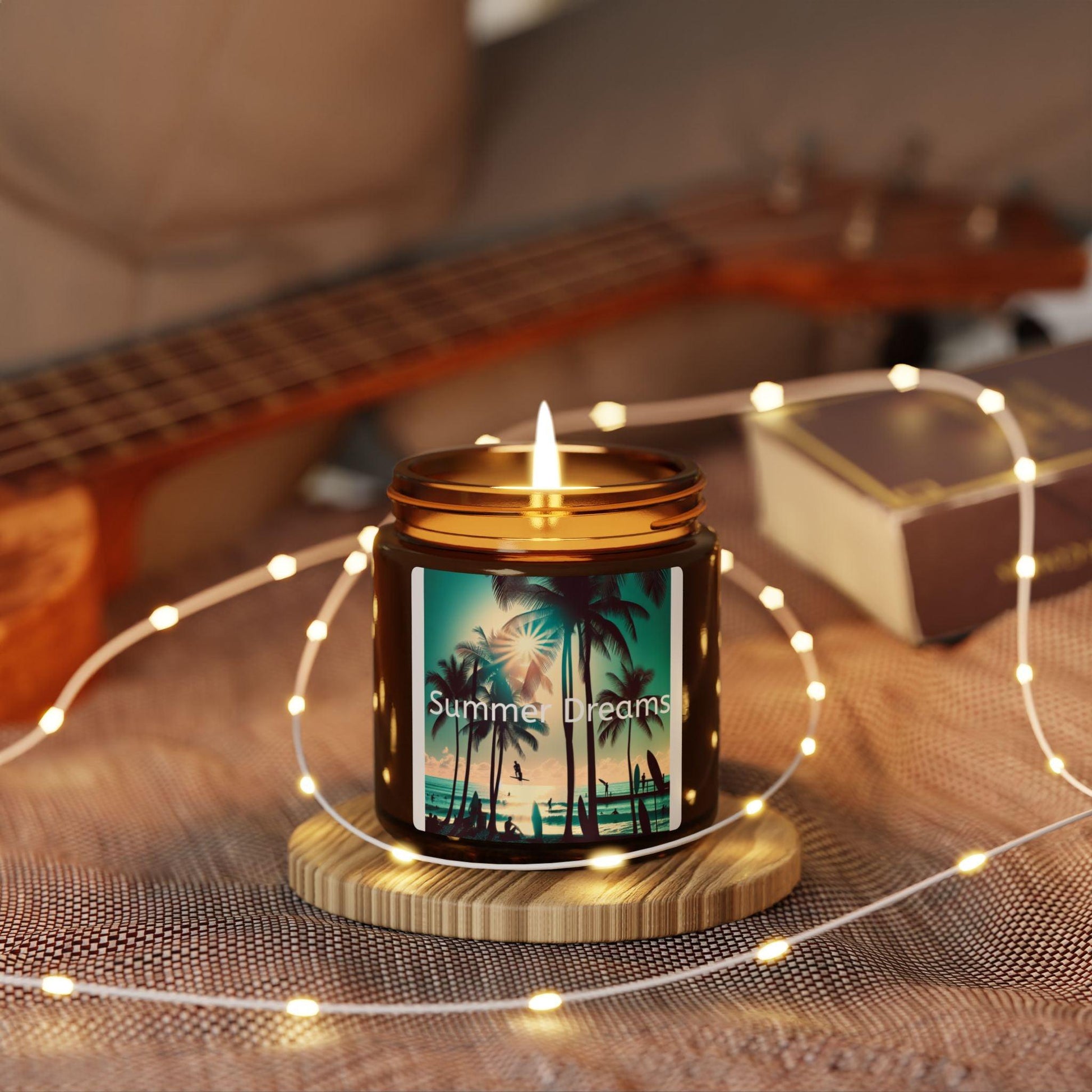 Summer Dreams Scented Soy Candle - Amber Jar (Multi-Size) - ArtElement 