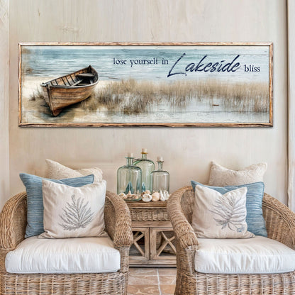 Verliere dich in der Glückseligkeit am See: Lake House Coastal Sign II