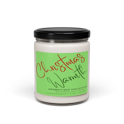 Christmas Warmth Scented Soy Candle, Holiday Home Decor, Aromatherapy