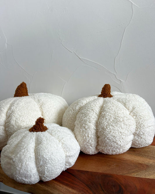 Cozy coastal pumpkin pillows