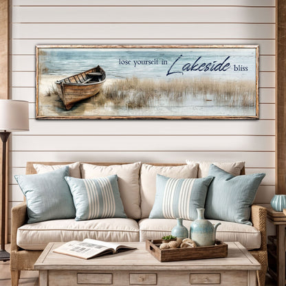 Verliere dich in der Glückseligkeit am See: Lake House Coastal Sign II