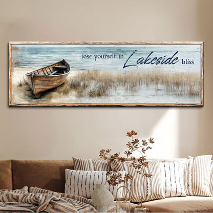 Verliere dich in der Glückseligkeit am See: Lake House Coastal Sign II