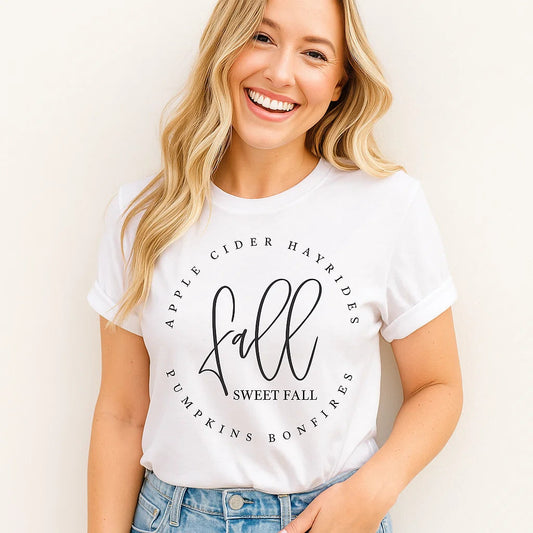 Fall Sweet Fall T-Shirt, Fall Apparel, Autumn Tee