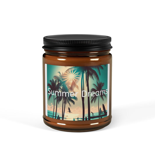Summer Dreams Scented Soy Candle - Amber Jar (Multi-Size) - ArtElement 