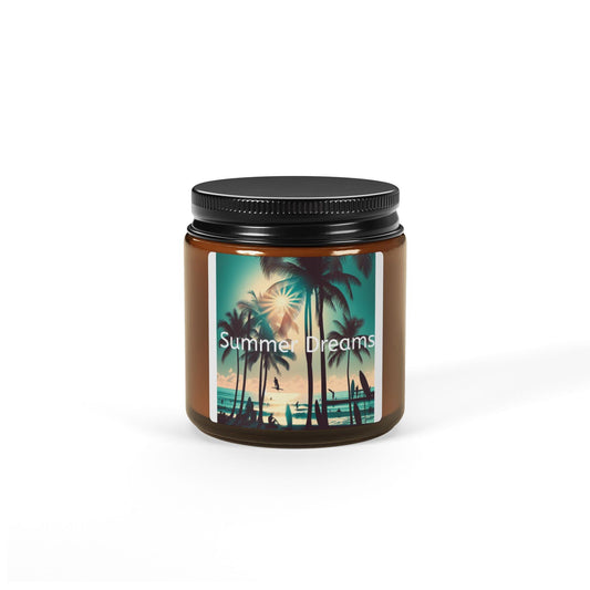 Summer Dreams Scented Soy Candle - Amber Jar (Multi-Size) - ArtElement 
