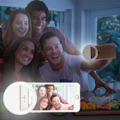Portable Selfie Ring Light Clip-On | LED Phone Light for Streaming & Photography - ArtElement 