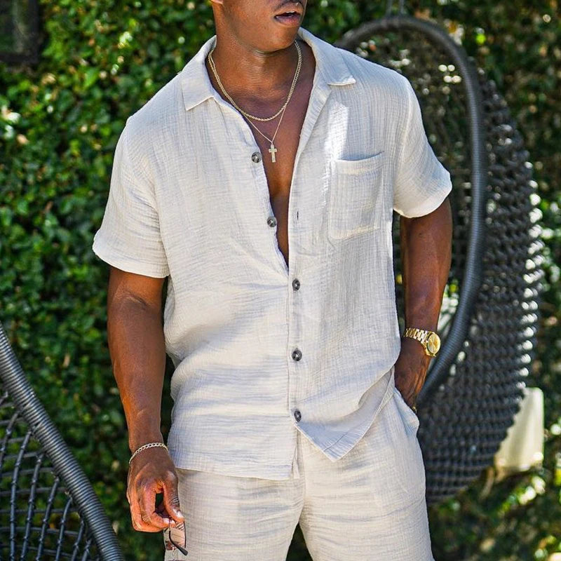 Comfortable cool men beach shorts set - ArtElement 