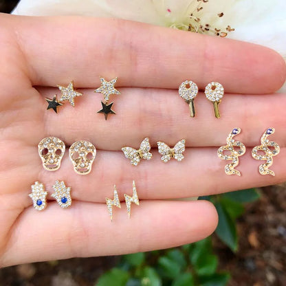 Bohemia Muschel Seestern baumelnde Ohrring-Set für Damen Sommer Strand Perle Muschel Tropfen Geometrische Ohrringe Mädchen Mode Schmuck