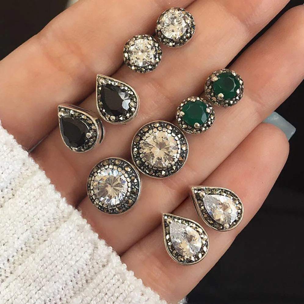 Bohemia Muschel Seestern baumelnde Ohrring-Set für Damen Sommer Strand Perle Muschel Tropfen Geometrische Ohrringe Mädchen Mode Schmuck