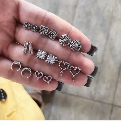 Bohemia Muschel Seestern baumelnde Ohrring-Set für Damen Sommer Strand Perle Muschel Tropfen Geometrische Ohrringe Mädchen Mode Schmuck