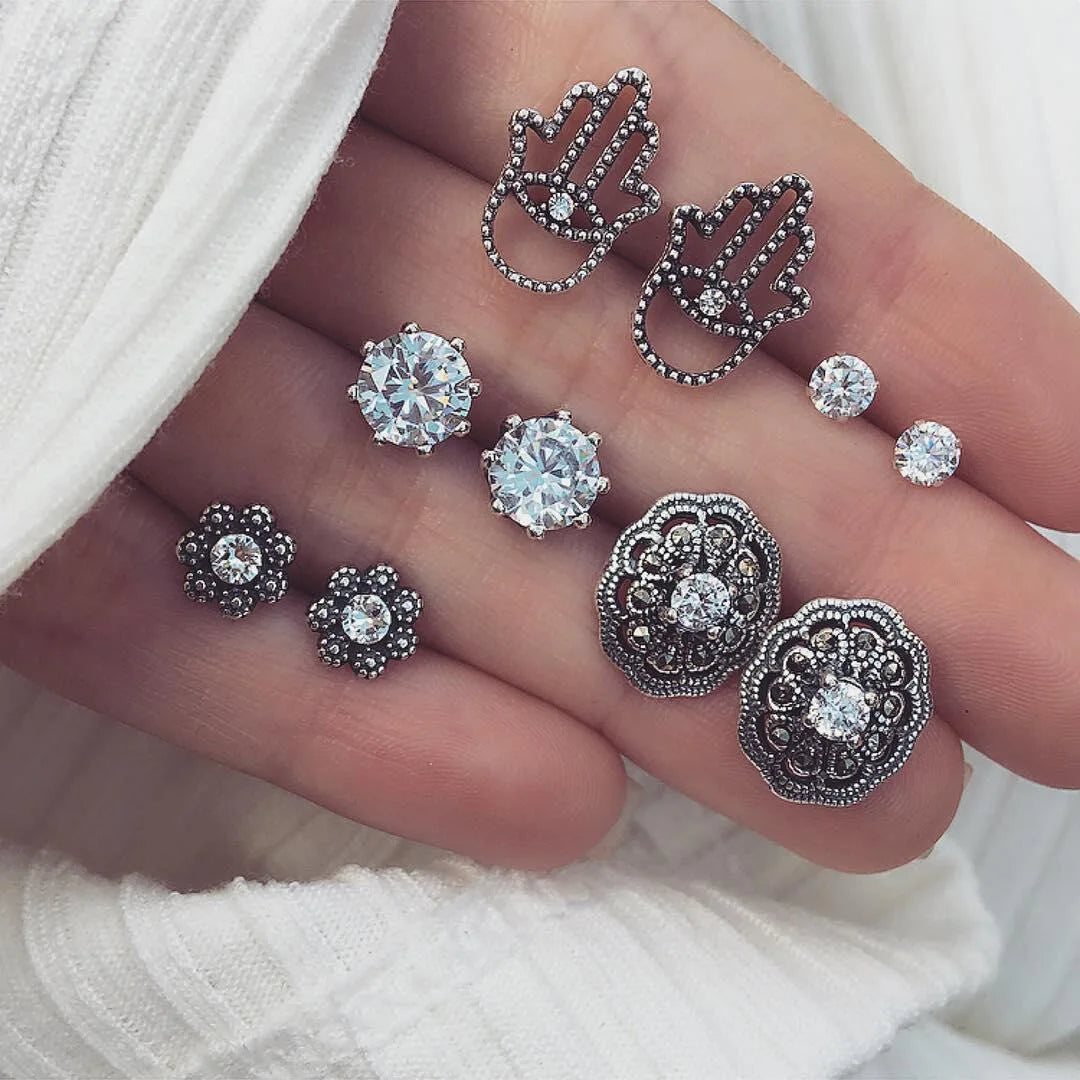Bohemia Muschel Seestern baumelnde Ohrring-Set für Damen Sommer Strand Perle Muschel Tropfen Geometrische Ohrringe Mädchen Mode Schmuck