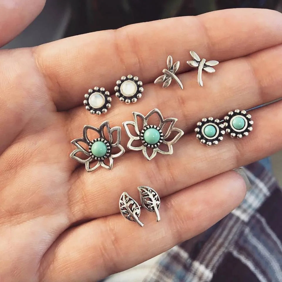 Bohemia Muschel Seestern baumelnde Ohrring-Set für Damen Sommer Strand Perle Muschel Tropfen Geometrische Ohrringe Mädchen Mode Schmuck