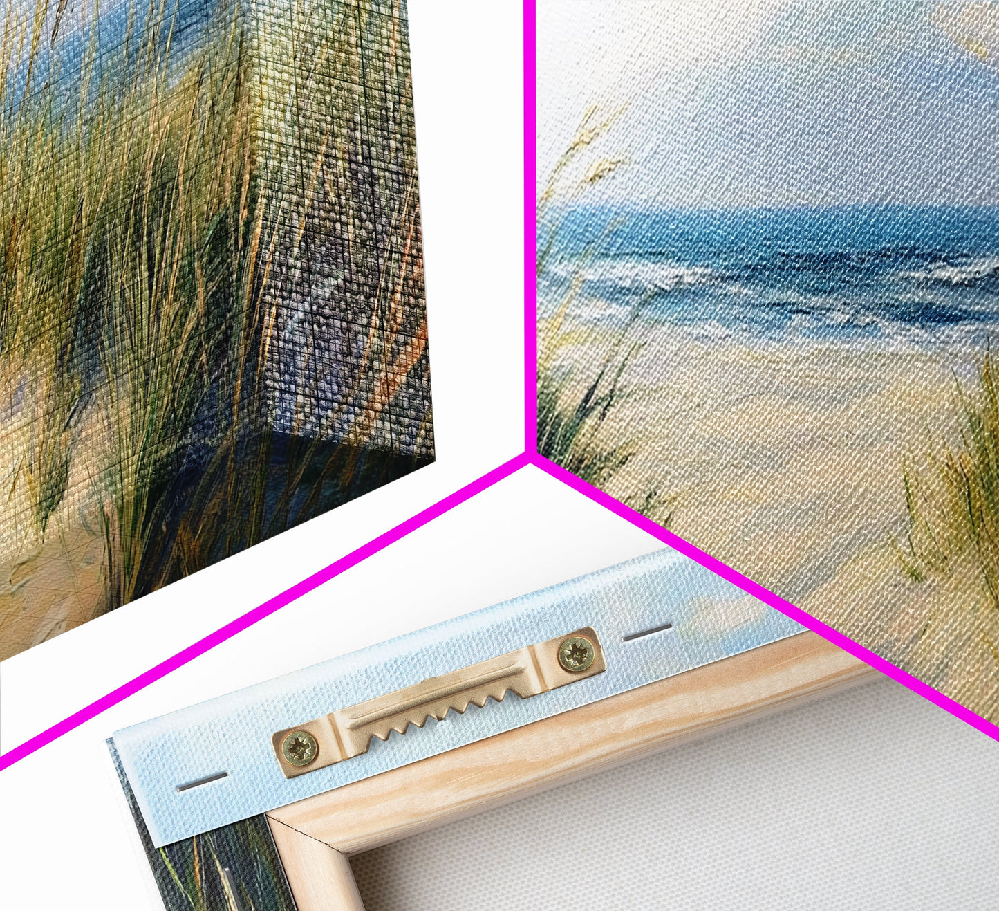 Stranddünen, Küstenlandschaft, Meeresufer-Gemälde, Strandkunst, Wohndekoration, Schlafzimmer-Wandkunst, Leinwanddruck, gerahmter Leinwanddruck