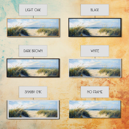 Stranddünen, Küstenlandschaft, Meeresufer-Gemälde, Strandkunst, Wohndekoration, Schlafzimmer-Wandkunst, Leinwanddruck, gerahmter Leinwanddruck