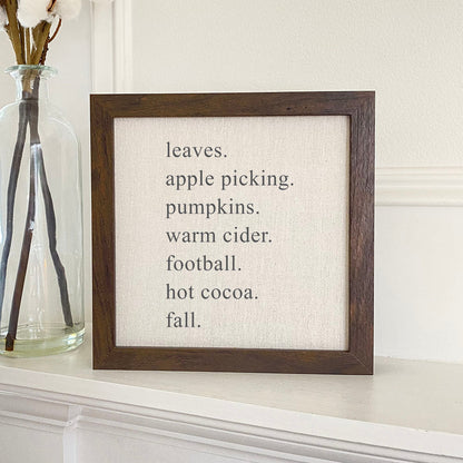 All Things Fall - Framed Sign