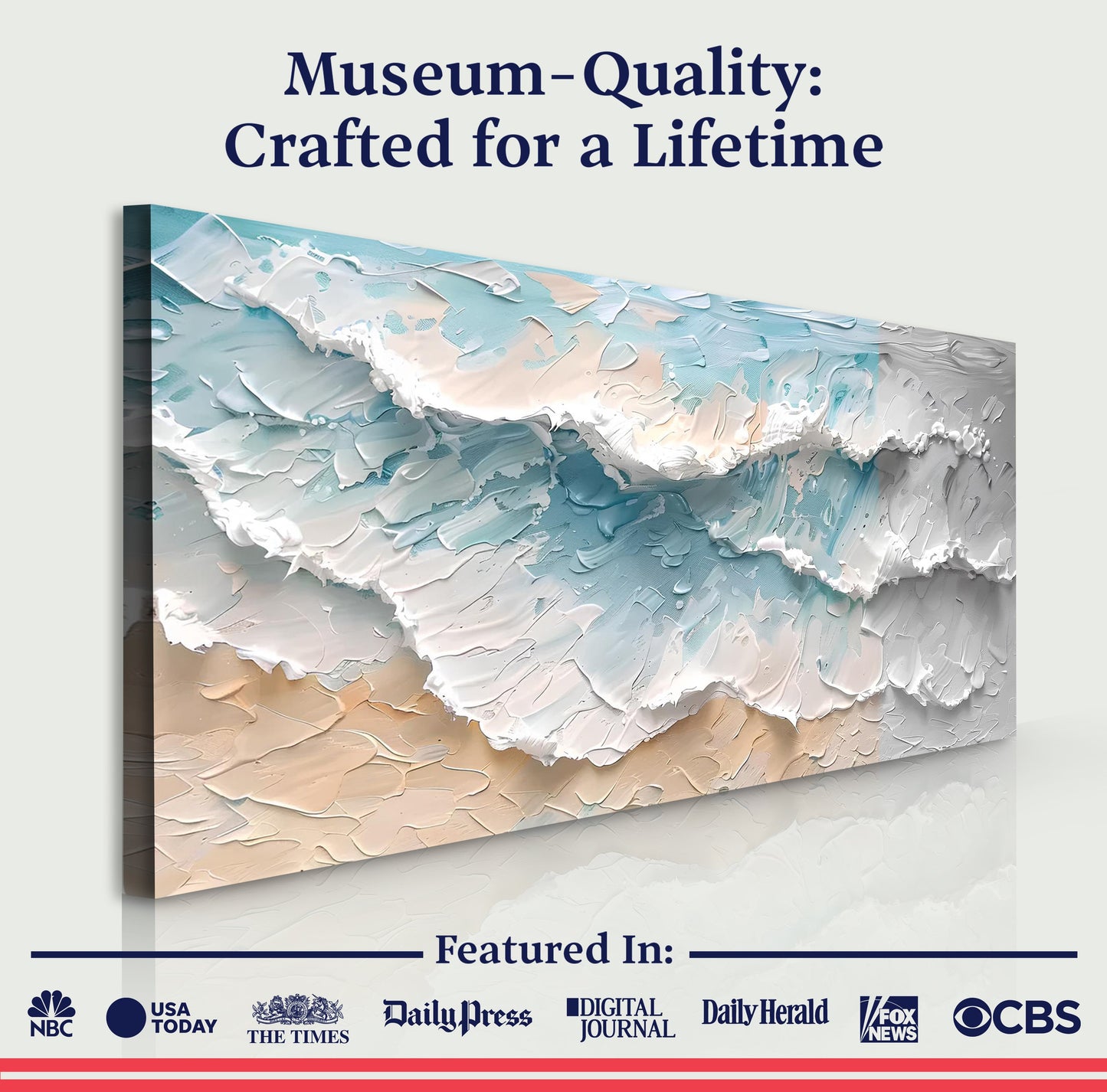 Blaue Ozean Küstenwandkunst