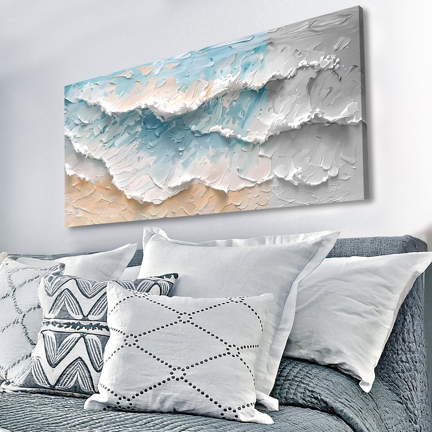 Blaue Ozean Küstenwandkunst