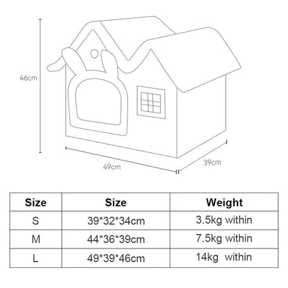 Dimensions of he entire house and size chart