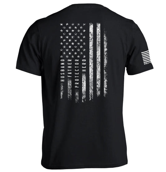 Ehemann Vater Beschützer Held Amerikanische Flagge