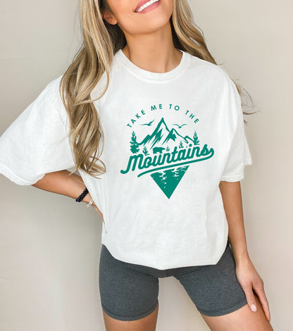 Nimm mich mit in die Berge Camping Wandern Comfort Colors T-Shirt (Dreieck)