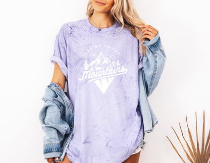 Nimm mich mit in die Berge Camping Wandern Comfort Colors T-Shirt (Dreieck)