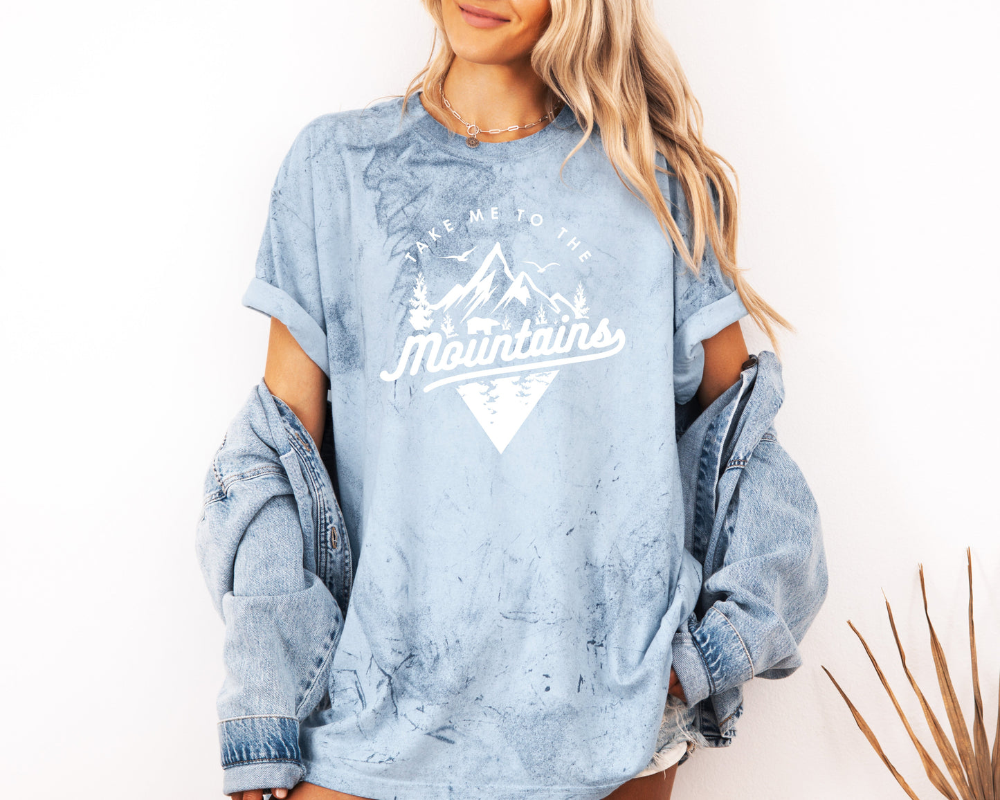 Nimm mich mit in die Berge Camping Wandern Comfort Colors T-Shirt (Dreieck)
