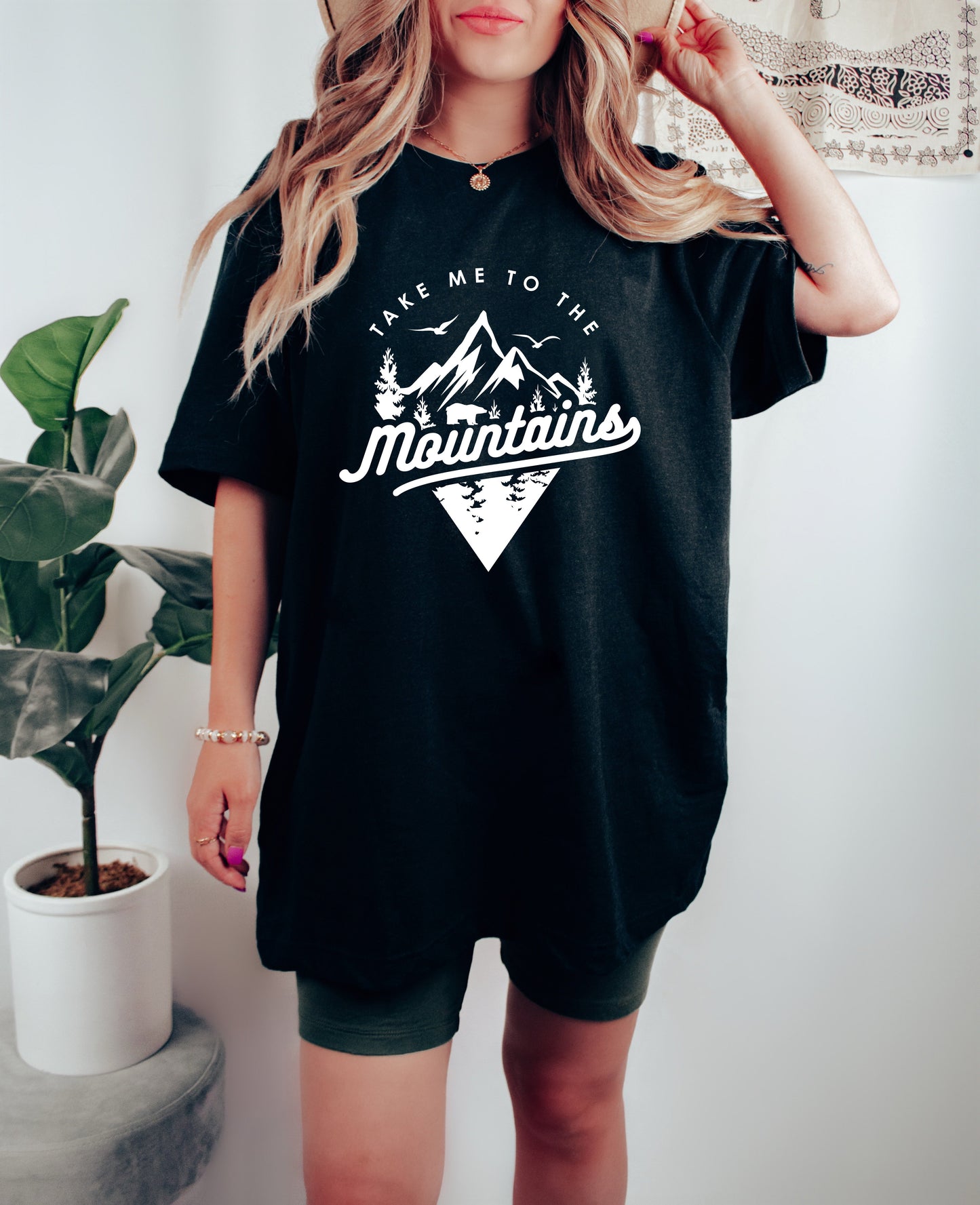 Nimm mich mit in die Berge Camping Wandern Comfort Colors T-Shirt (Dreieck)