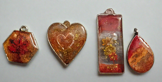 Autumn spice resin necklaces