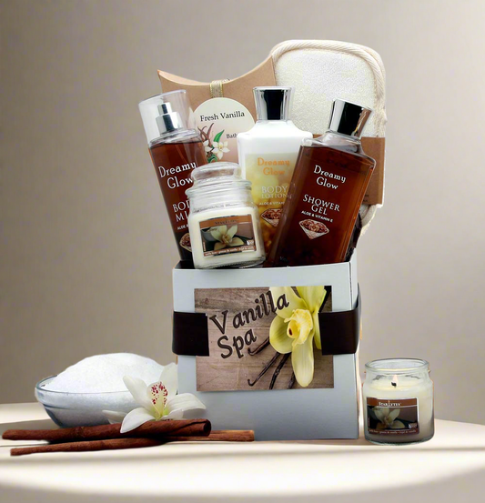 Vanilla Spa Care Package - spa baskets for women gift