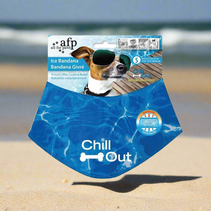 S - Dog Cooling Bandana Ice Neck Collar AFP Chill Out Pet Cool Scarf