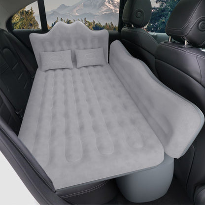 Umbrauto 75 cm breite aufblasbare Auto-Luftmatratze für SUV, LKW und Transporter, Rücksitz-Campingbett mit Pumpe und Kissen, Grau