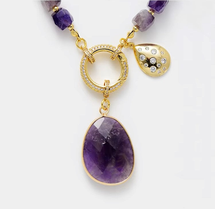 Amethyst Crystal Pendant Necklaces - ArtElement 