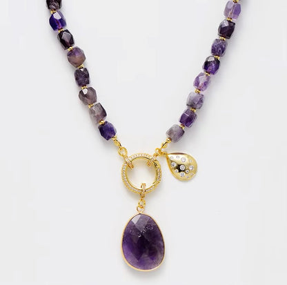 Amethyst Crystal Pendant Necklaces - ArtElement 